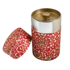 TeaSource Tea Accessories<Red Flower | Washi Tea Tin - 3.5 oz.