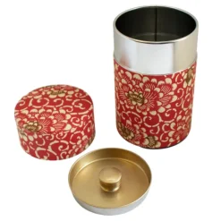 TeaSource Tea Accessories<Red Flower | Washi Tea Tin - 3.5 oz.